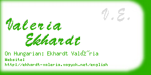 valeria ekhardt business card